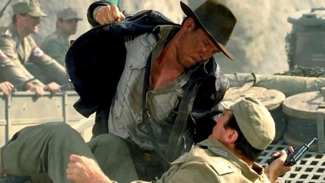 Indiana Jones punching a Nazi back when people had their heads screwed on straight