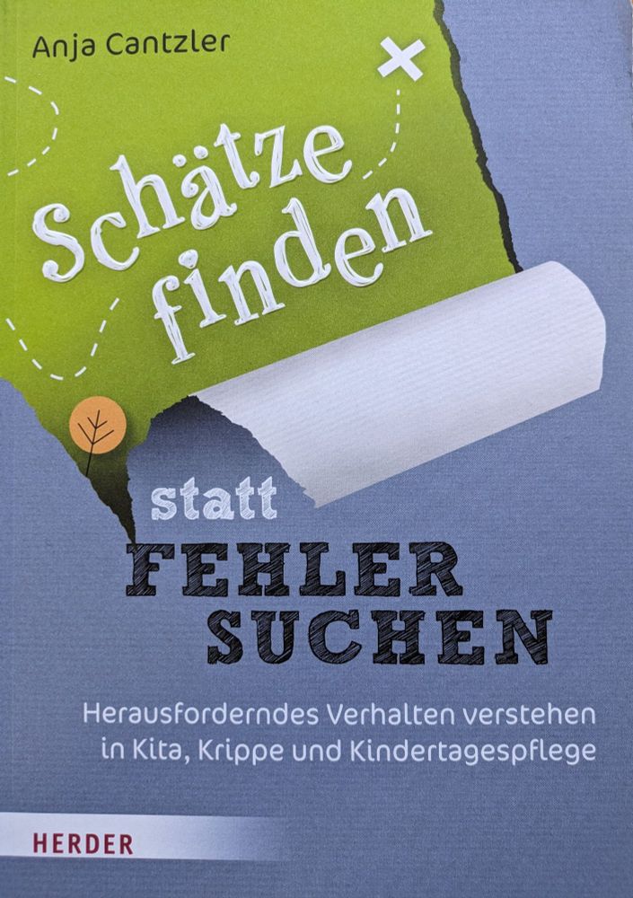 Buchtitel. "Schätze finden statt Fehler suchen" von Anja Cantzler. Verlag HERDER.