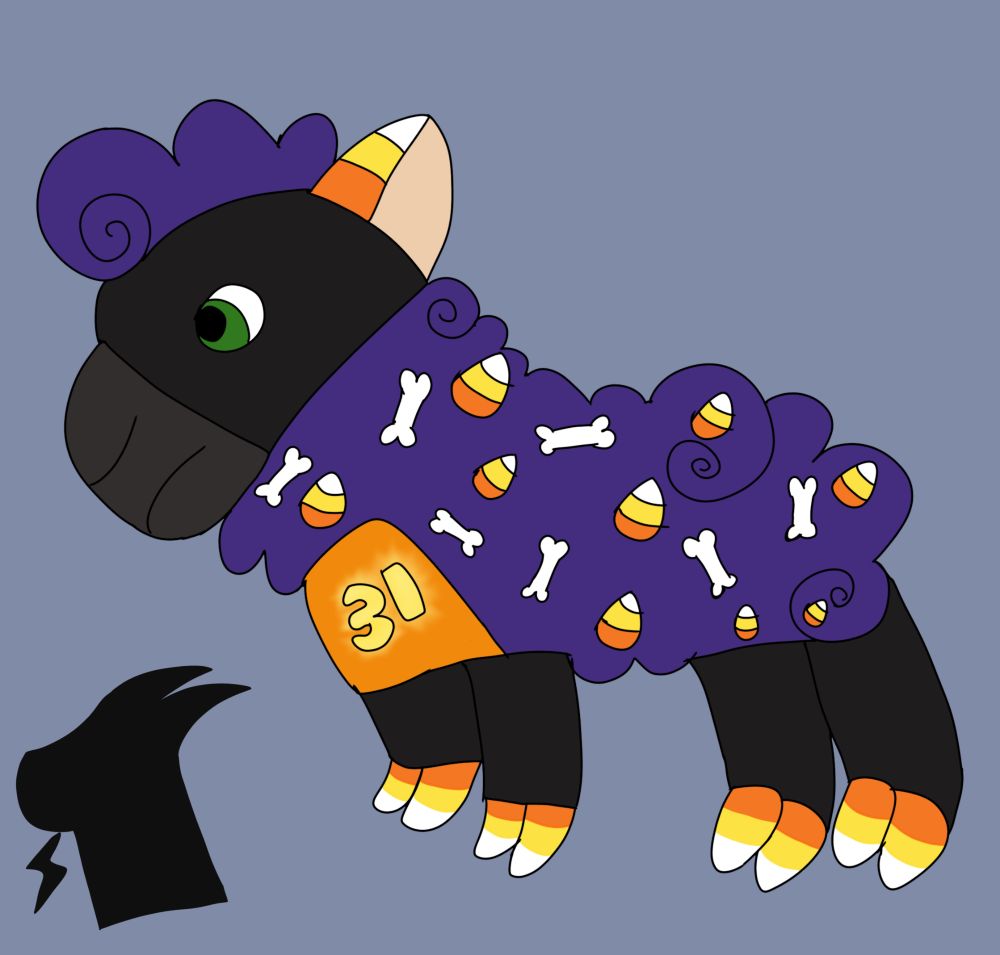 Gourdeer (sheep version) adopt that I raffled  about 5 or 6 days ago

Gourdeer is an original species that I'm one of the owners of  that's part of drakone world 