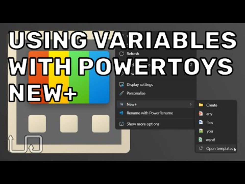 PowerToys New+ now lets you use variables to customise filenames
