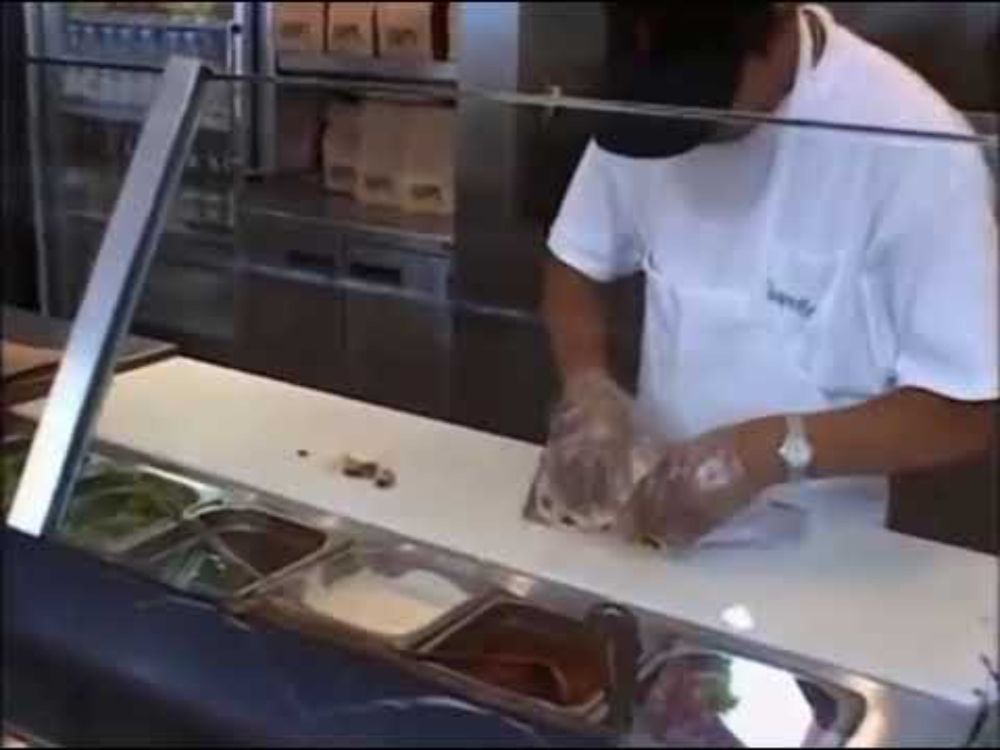 Ozzy Osbourne watching the guy at Chipotle wrap his burrito.