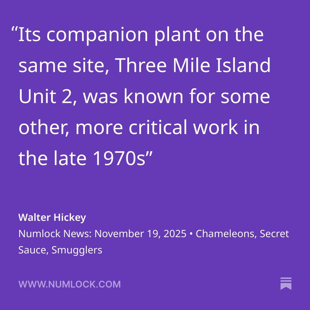 Its companion plant on the same site, Three Mile Island Unit 2, was know for some other, more critical work in the late 1970s