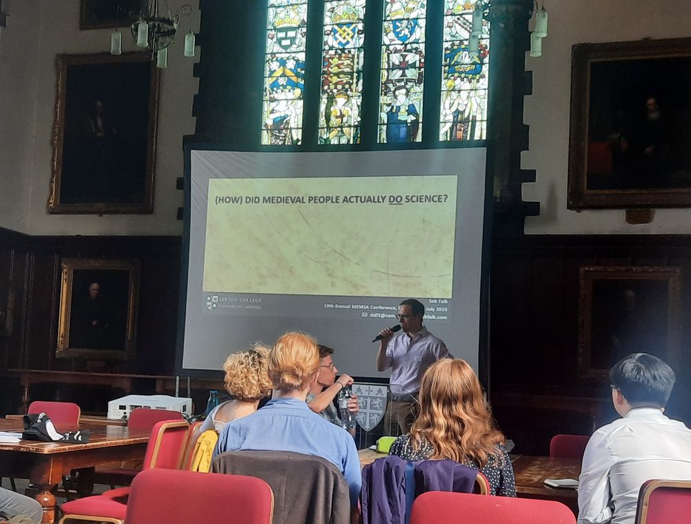 Dr Seb Falk delivering the first keynote in Durham Castle 