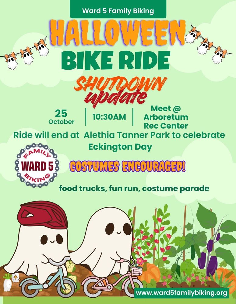 ward 5 family bike october bike ride update