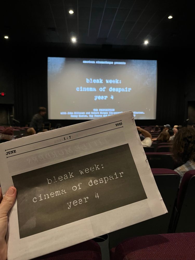 Bleak Week newspaper program held in front of the Bleak Week screen at the Aero Theater