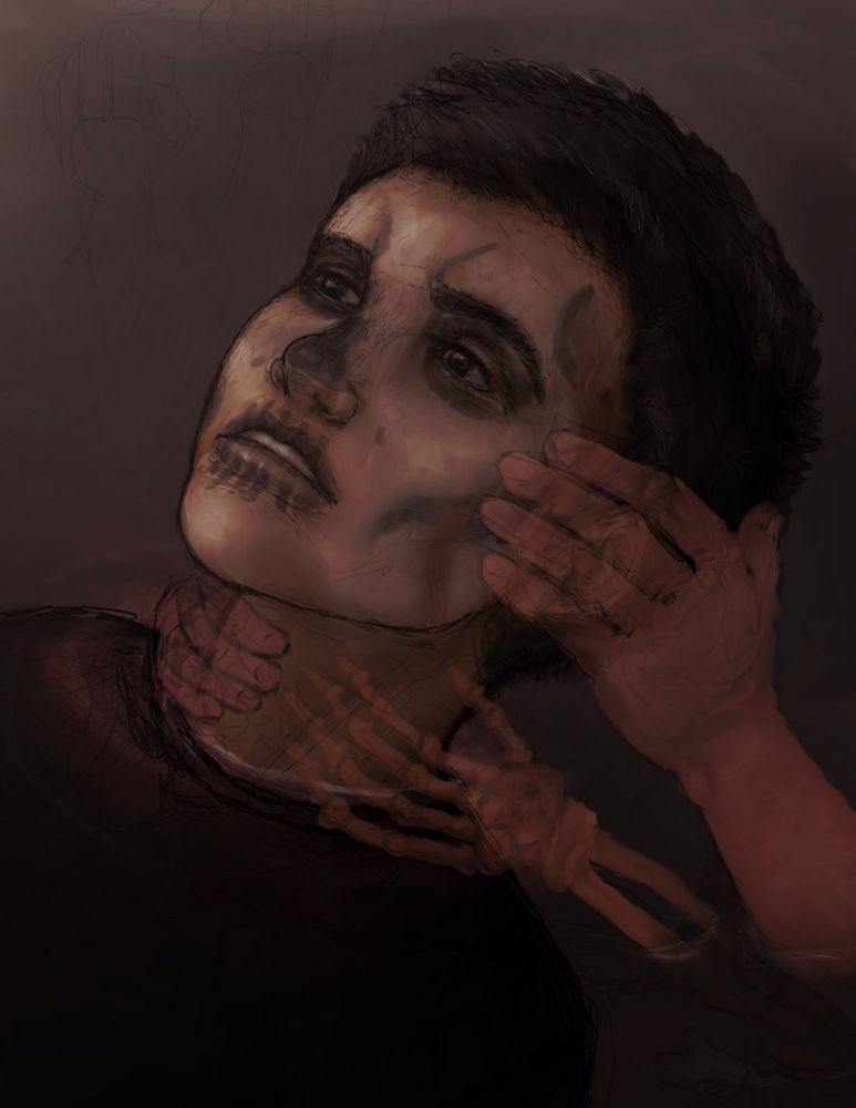 In the river harrow surrounded by ghost hands . 