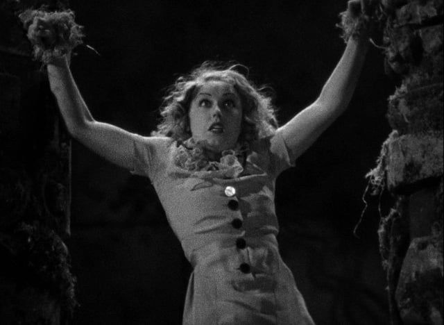 Fay Wray offered up to Kong as a human sacrifice. 