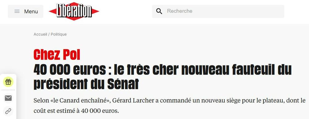 Extrait de la manchette de libération 