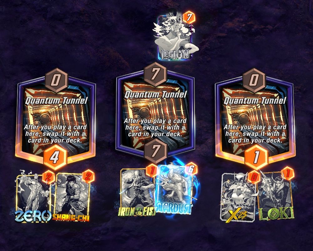 A Marvel SNAP match where I got guaranteed a win