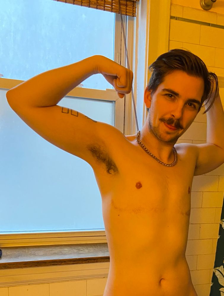 He’s trying to be a tough boy but he’s still a twink 