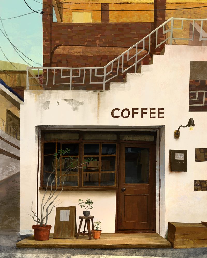 cafe painting study
