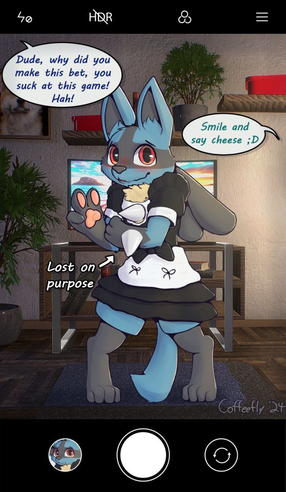 lucario in maid outfit