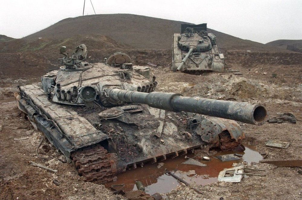Tank stuck in mud 