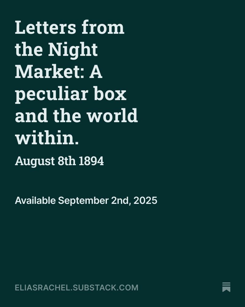 https://open.substack.com/pub/eliasrachel/p/letters-from-the-night-market-a-peculiar?r=5dwy03&utm_campaign=post&utm_medium=web&showWelcomeOnShare=true