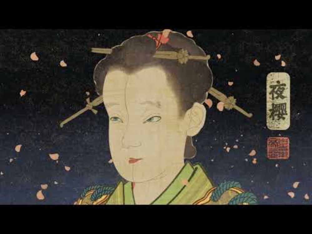 Night Sakura | Drawing timelapse