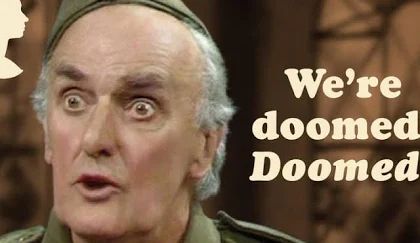 John Laurie as Scottish stamp shop owner, then undertaker and throughout, Private in the Home Guard, in the TV series (and movie too in 1971) of "Dad's Army" (1968-77). Very much in the tradition of the Calvinist belief in predestination, his catch phrase was 'We're doomed, Doomed!'