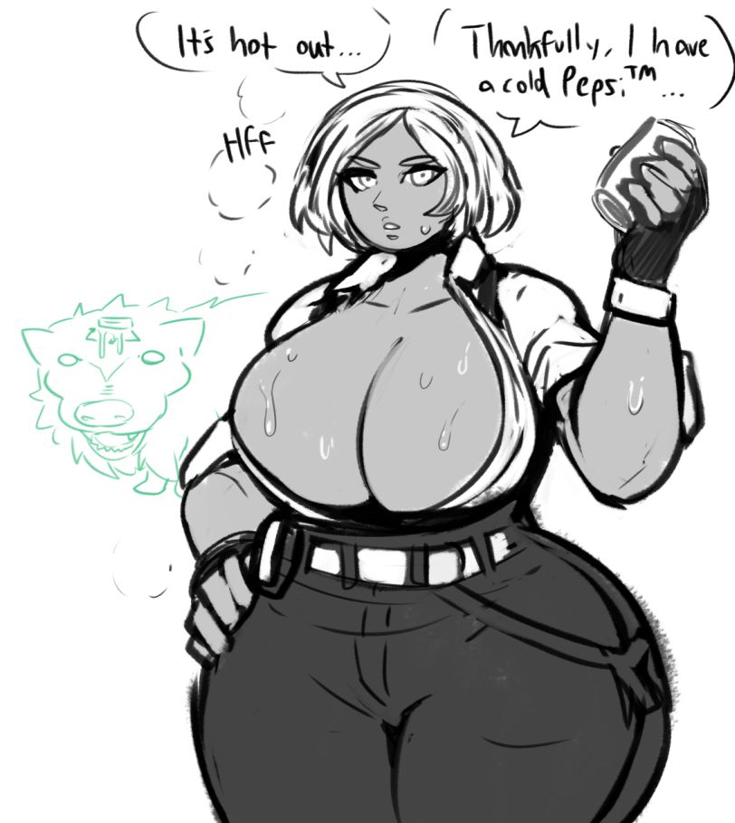 giovanna , or gio , guilty gear enjoys a pepsi. that was not part of the prompt i just thought itd be funny

#guiltygear #giovanna