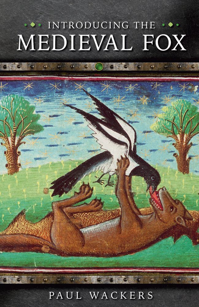 Cover of Introducing the Medieval Fox which features an illustration of a fox playing with a magpie.