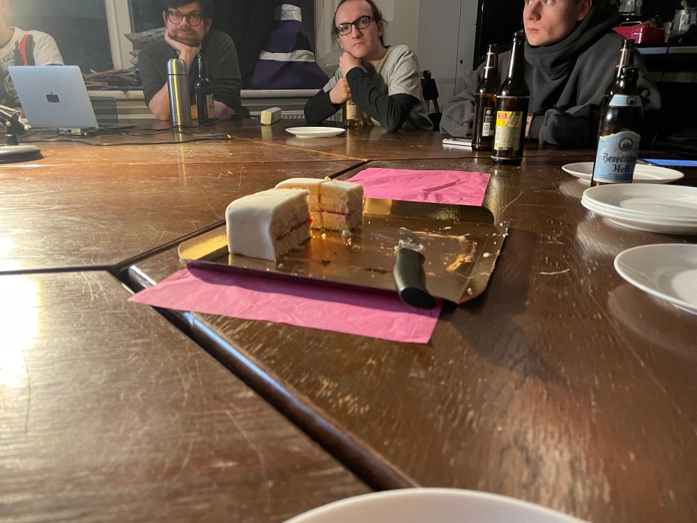 Rest of the cake, just a few pieces left