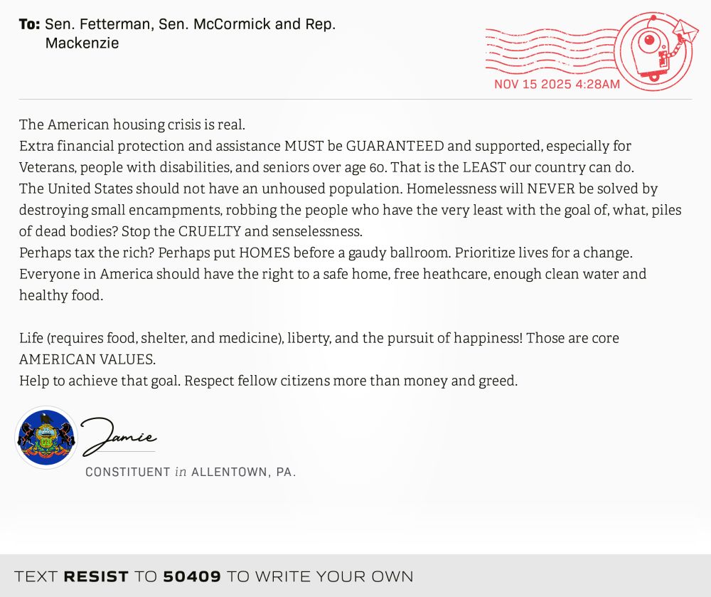 The American housing crisis is real. 
Extra financial protection and assistance MUST be GUARANTEED and supported, especially for Veterans, people with disabilities, and seniors over age 60. That is the LEAST our country can do. 
The United States should not have an unhoused population. Homelessness will NEVER be solved by destroying small encampments, robbing the people who have the very least with the goal of, what, piles of dead bodies? Stop the CRUELTY and senselessness. 
Perhaps tax the rich? Perhaps put HOMES before a gaudy ballroom. Prioritize lives for a change. Everyone in America should have the right to a safe home, free heathcare, enough clean water and healthy food. 

Life (requires food, shelter, and medicine), liberty, and the pursuit of happiness! Those are core AMERICAN VALUES.
Help to achieve that goal. Respect fellow citizens more than money and greed.