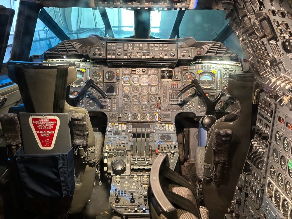 The Concorde cockpit.