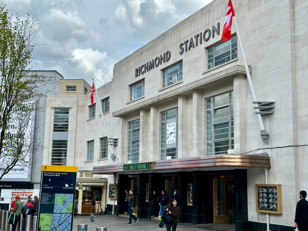 The front of Richmond station in London. 