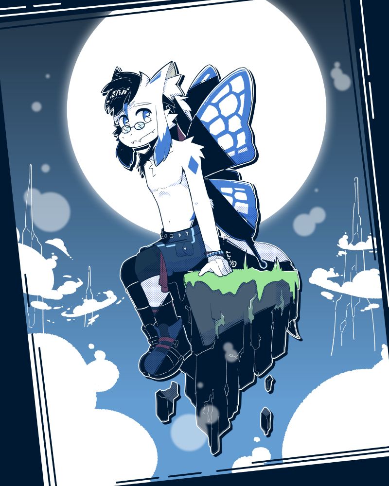 Full-body contrast style of Kanotsu (Kanashii no Tsuki)