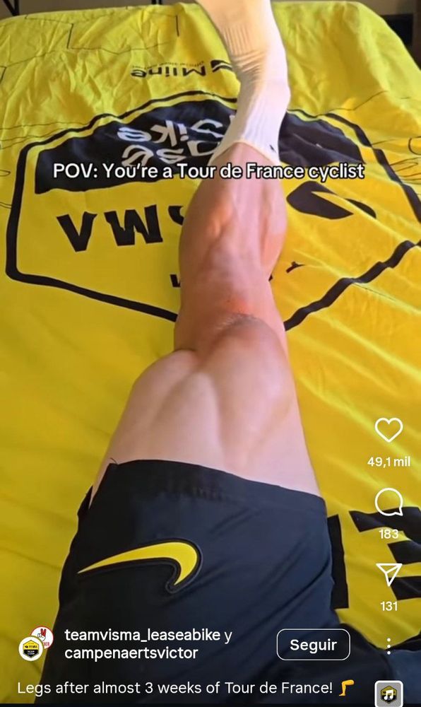 Campy's left quad, flexed. Vastus Medialis, Vastus Lateralis, Vastus Intermedius all visible, defined and strong 