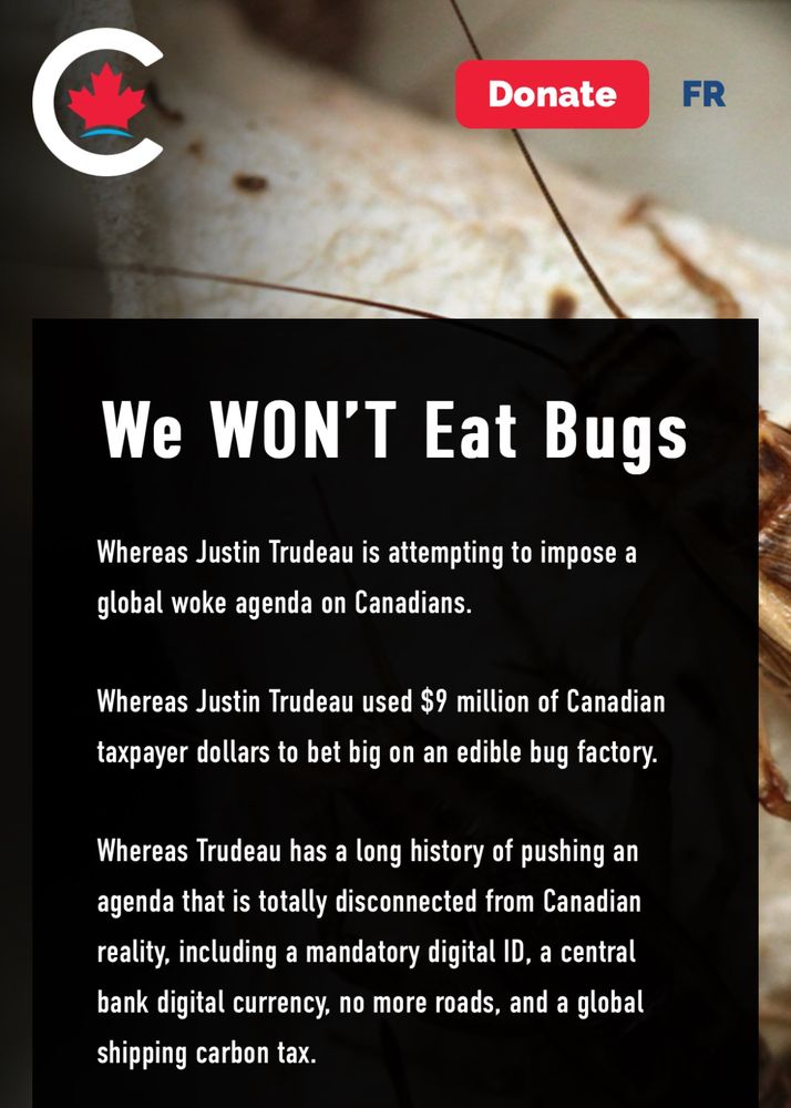 “We won’t eat bugs”: Pierre Poilievre’s petition opposing Justin Trudeau’s “woke agenda” to force Canadians to “eat bugs”