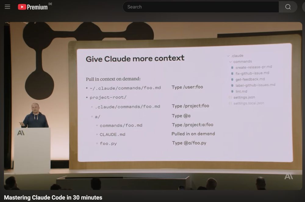 Scene from Claude Code presenation by Anthropic