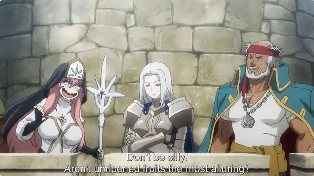 Lynette the creepy stalker nun from Overlord drools as she argues that “unripened fruit is the most alluring”