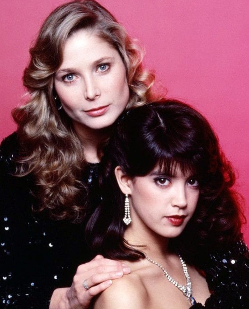 Deborah Raffin and Phoebe Cates in the miniseries LACE II (1985)