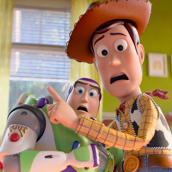 A screenshot of the teaser trailer of Toy Story 5, where Woody and Buzz are frightened at what they see. They're most likely gazing upon what may come in the comment section.