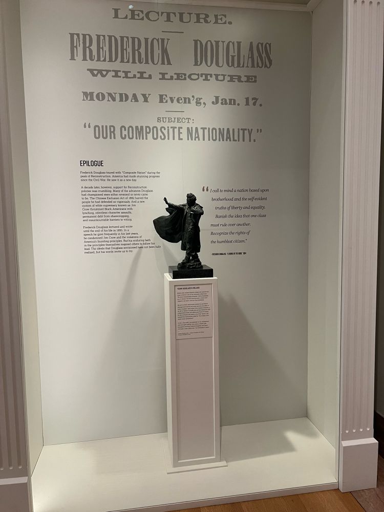 Photo of NY historical society exhibit about Frederick Douglass