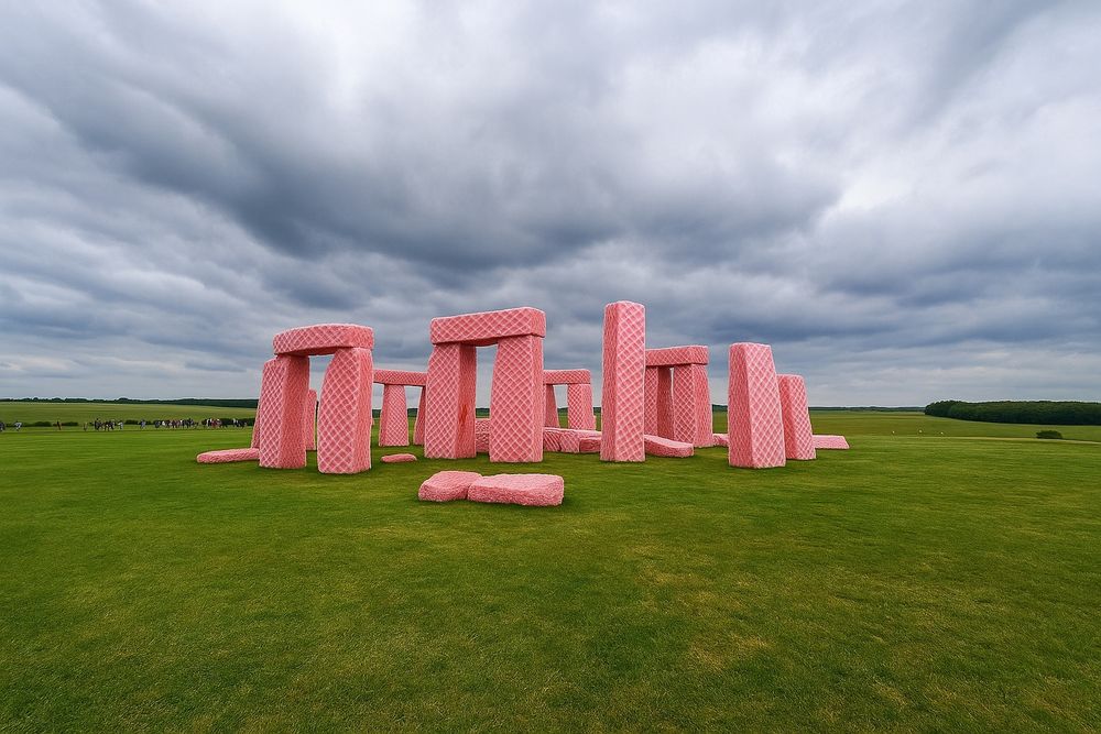 Stonehenge as Pink Wafers