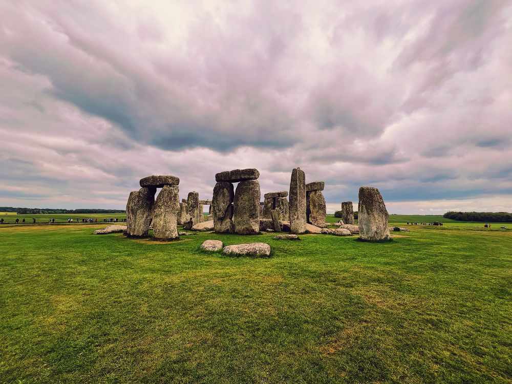 Stonehenge with a cloudy sky 