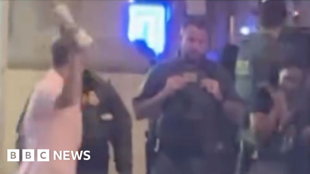 Sean Dunn was fired from the Department of Justice after video appeared to show him hurling a deli sandwich at an officer.