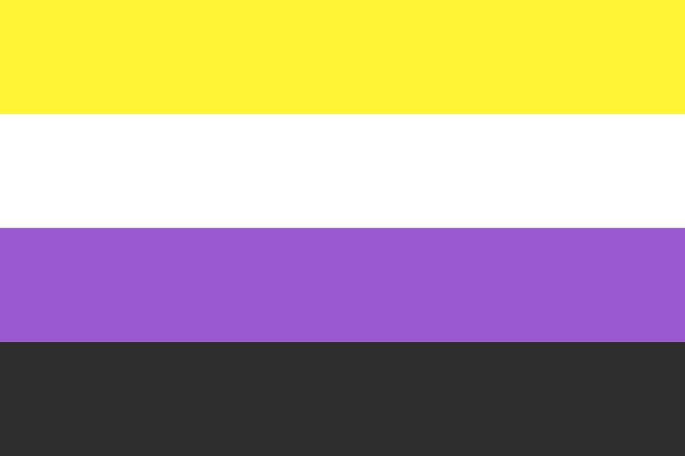 The Non-binary Pride flag. 