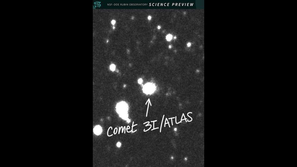 Interstellar Object Comet 3I/ATLAS as seen by NSF–DOE Rubin Observatory!