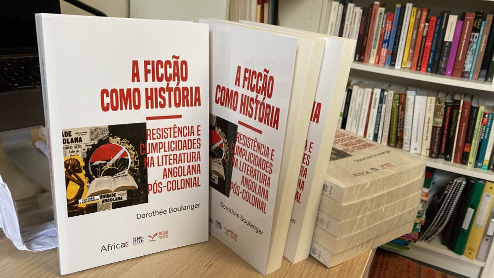 A photo of my author's copies of the Portuguese version of my book A ficção como história. Resistência e Cumplicidades na literatura angolana pós-colonial