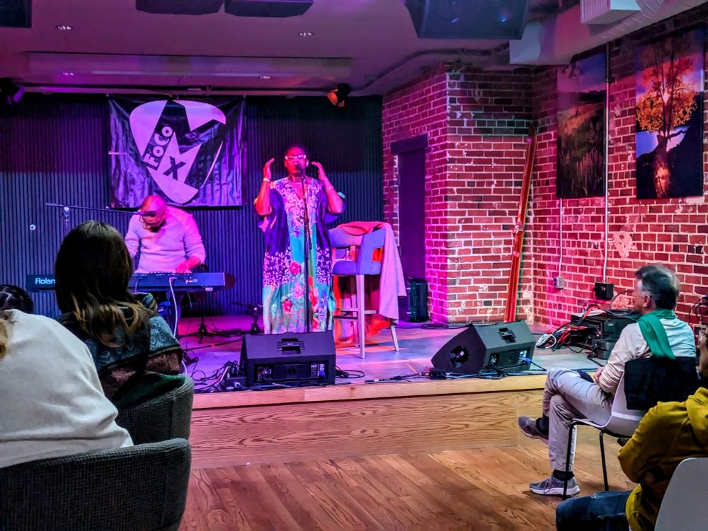Singer on stage