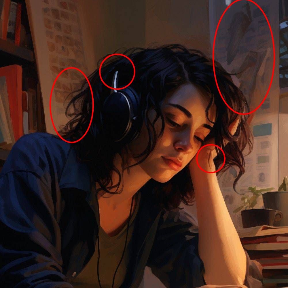 starshine.bsky.social's avatar, along with some red circles to highlight various areas that moderators identified.