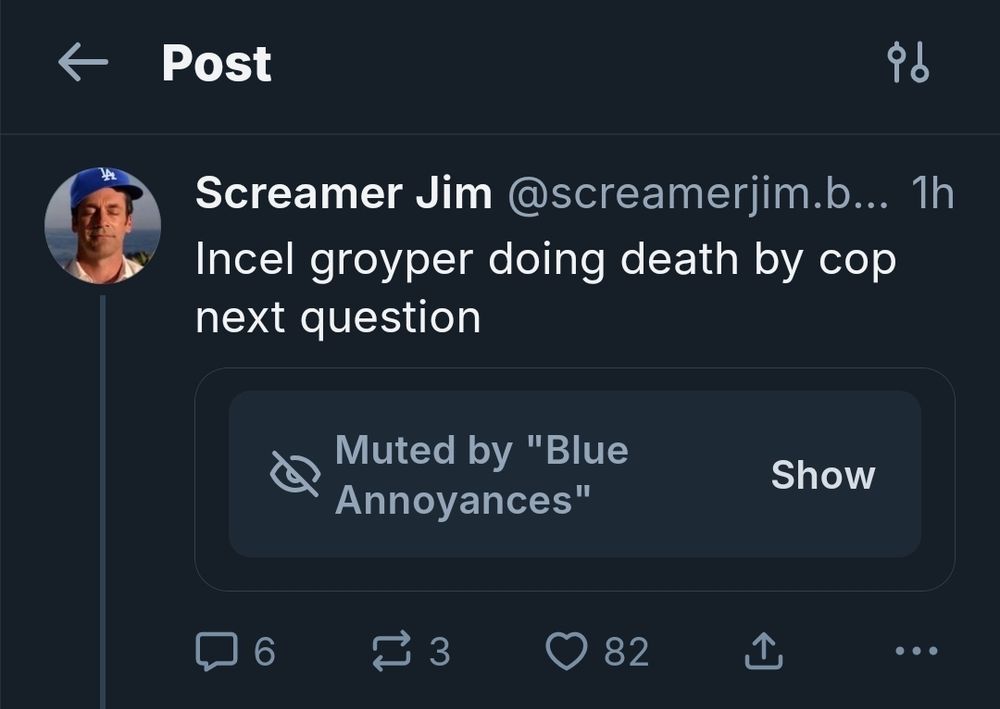 OP 'Muted by "Blue Annoyances"'