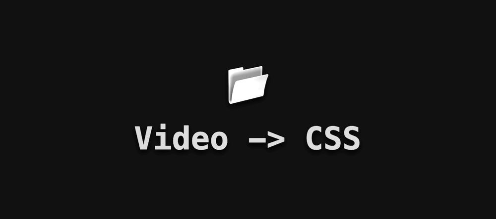 Can you convert a video to pure css?