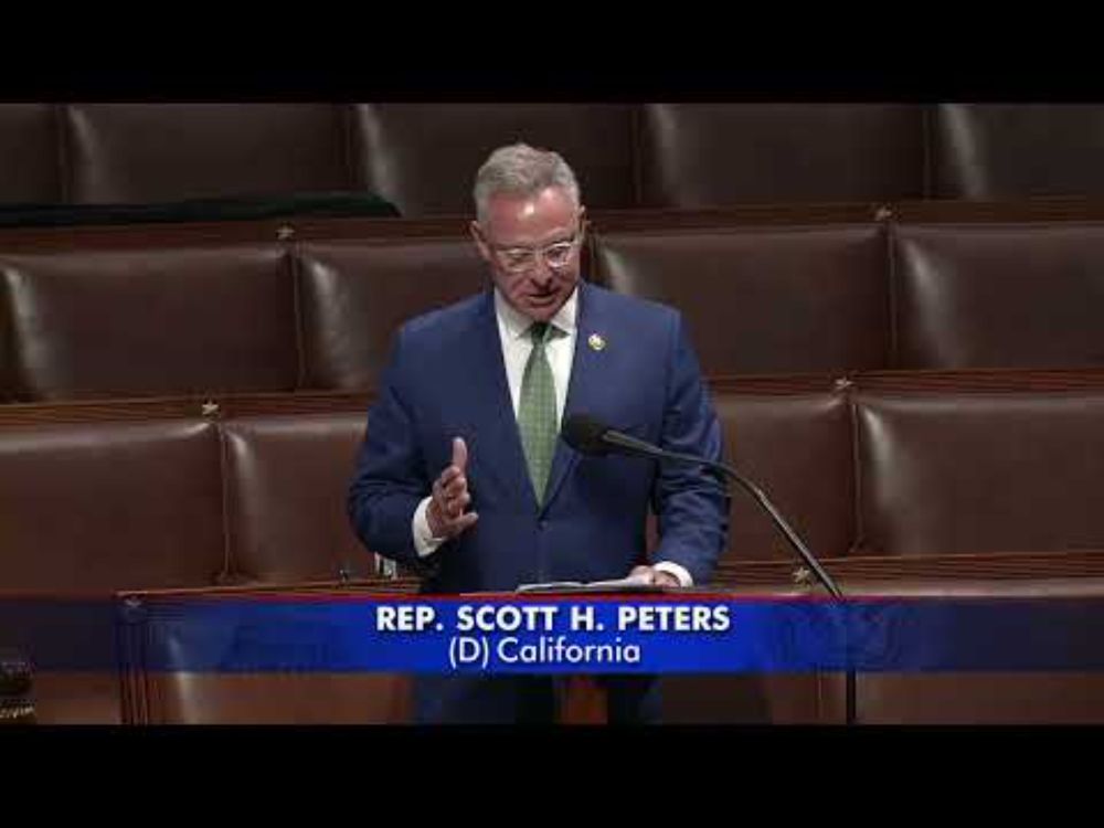 Rep. Peters Delivers House Floor Remarks on the Republican Budget Proposal