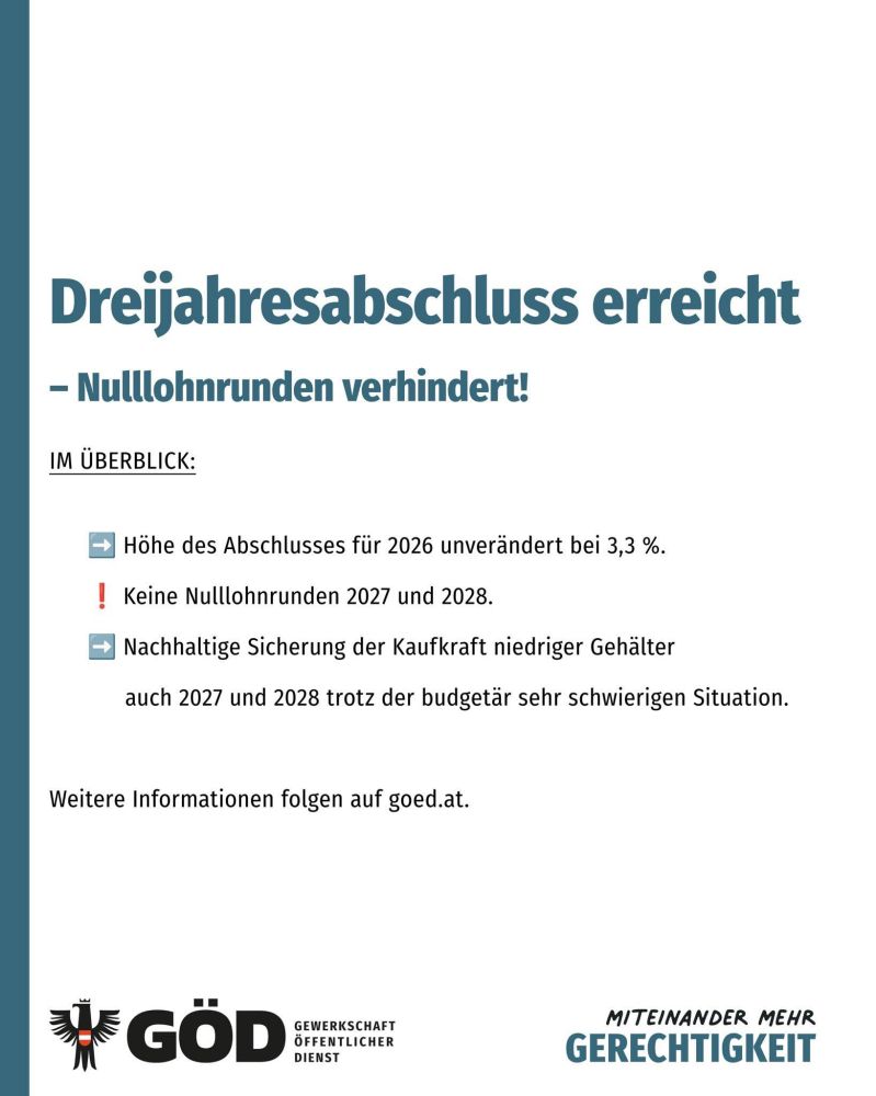 GÖD zum Gehaltsabschluss