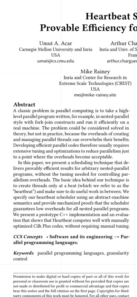 Abstract for heartbeat scheduling 