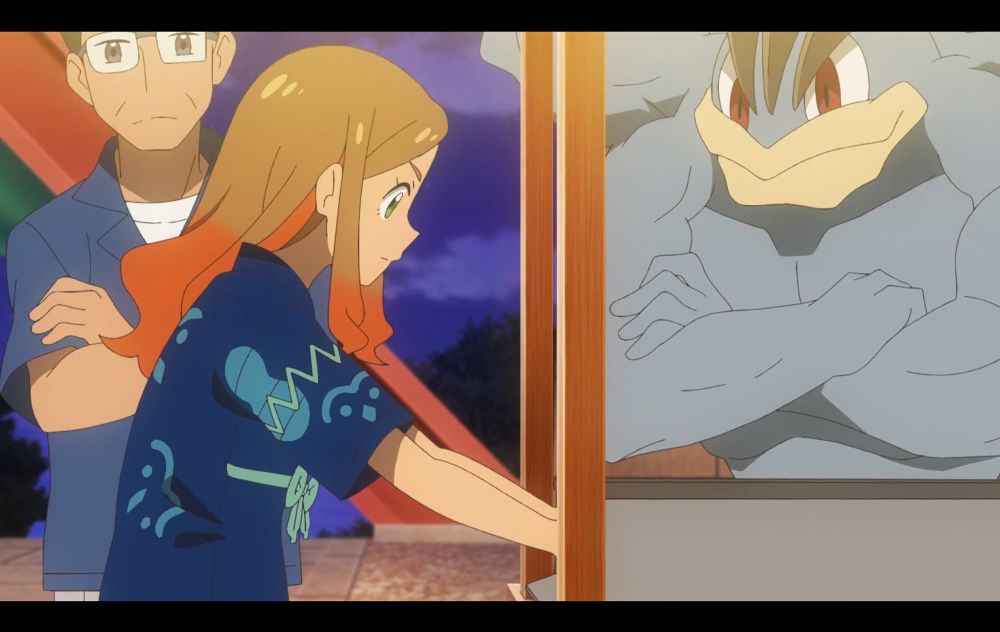 Orla with her hair down, profile view