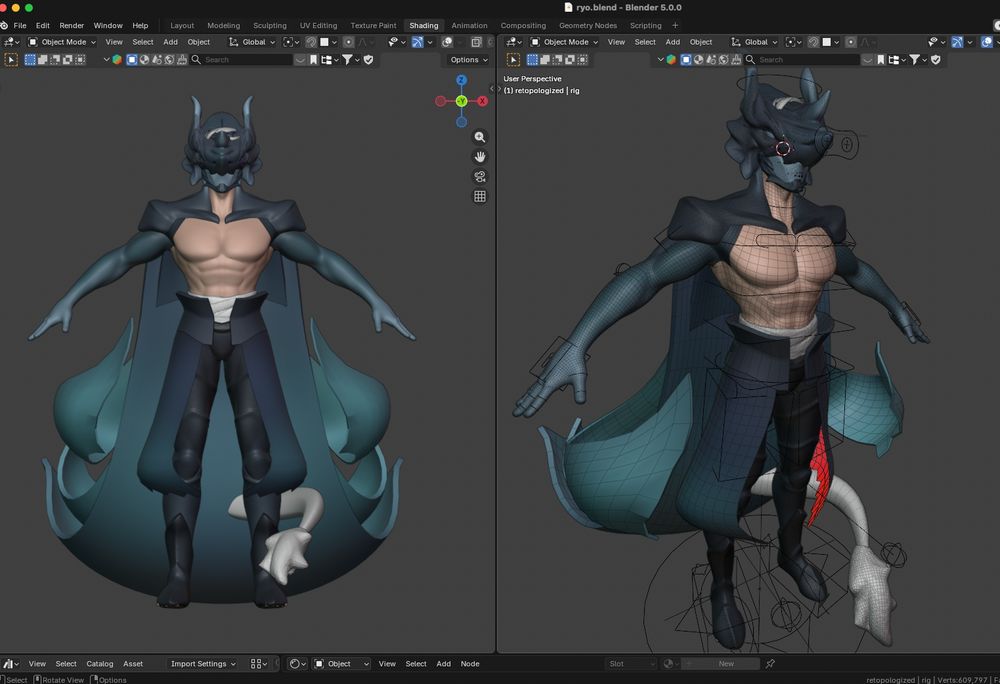 character modeling of Ryo