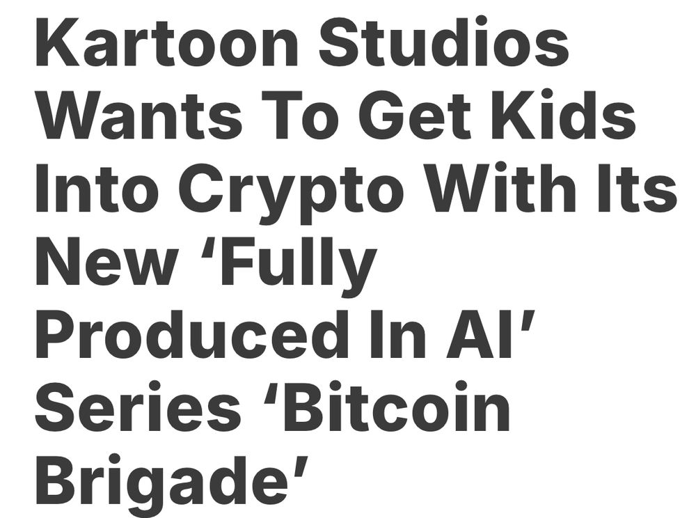 Kartoon Studios wants to get kids in crypto with its new ‘Fully Produced in AI’ series ‘Bitcoin Brigade’ 